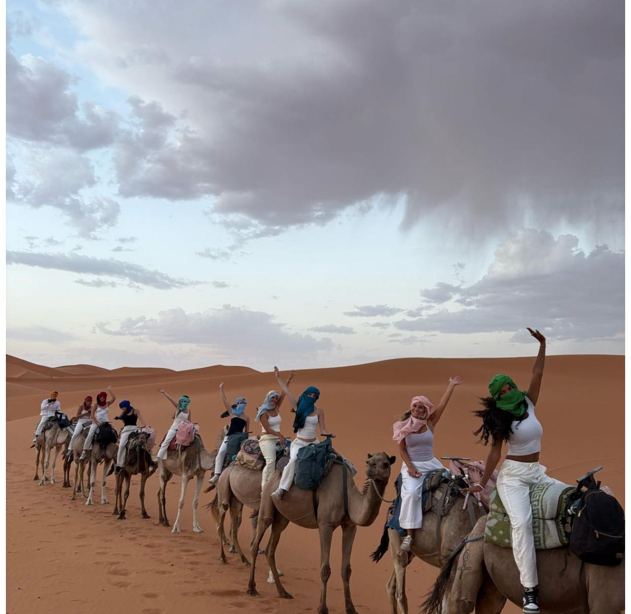 Camel Trekking Group Fun